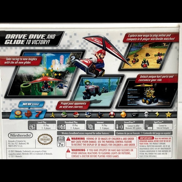 Mario Kart 7 Nintendo 3DS Video Game - Picture 2 of 7